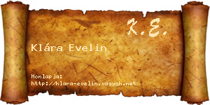 Klára Evelin névjegykártya