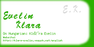 evelin klara business card